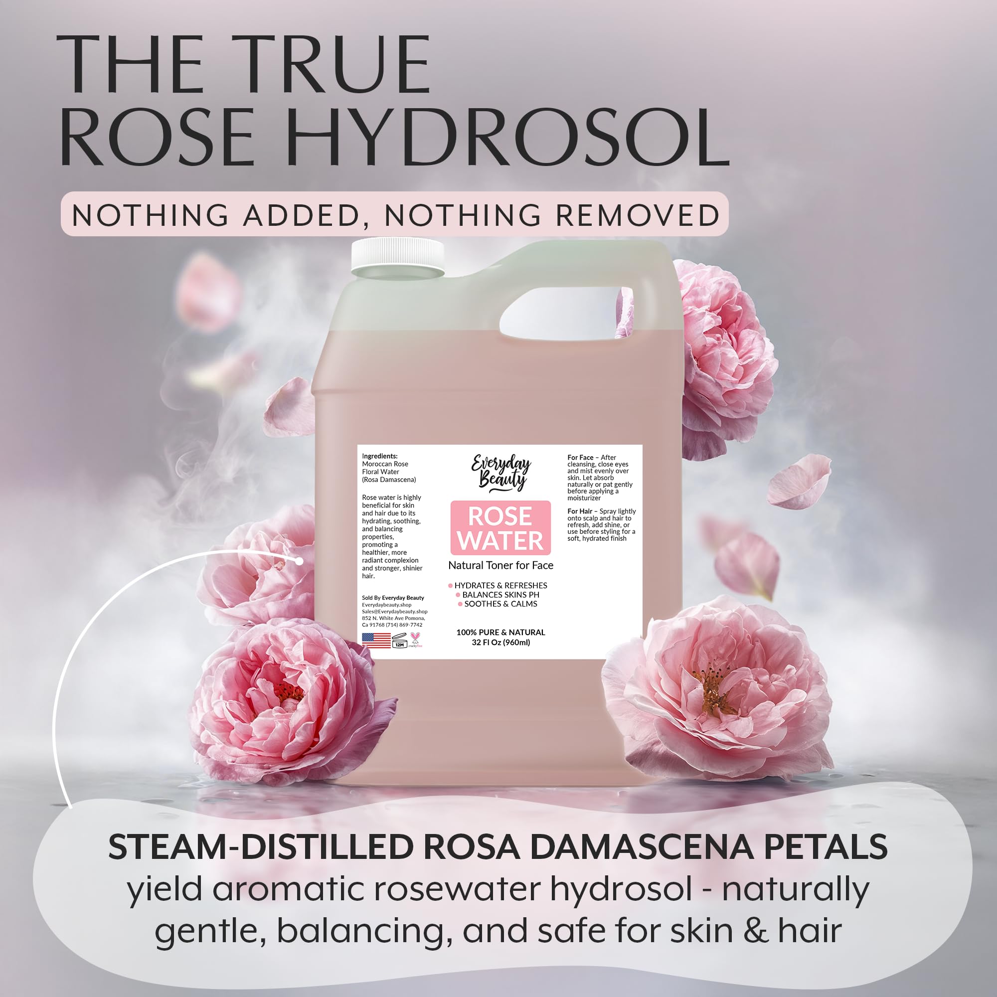 Everyday Beauty Rose Water Toner bulk-pack highlights value for daily routines.