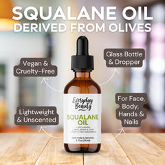 Everyday Beauty Squalane Oil dropper for precise facial application.