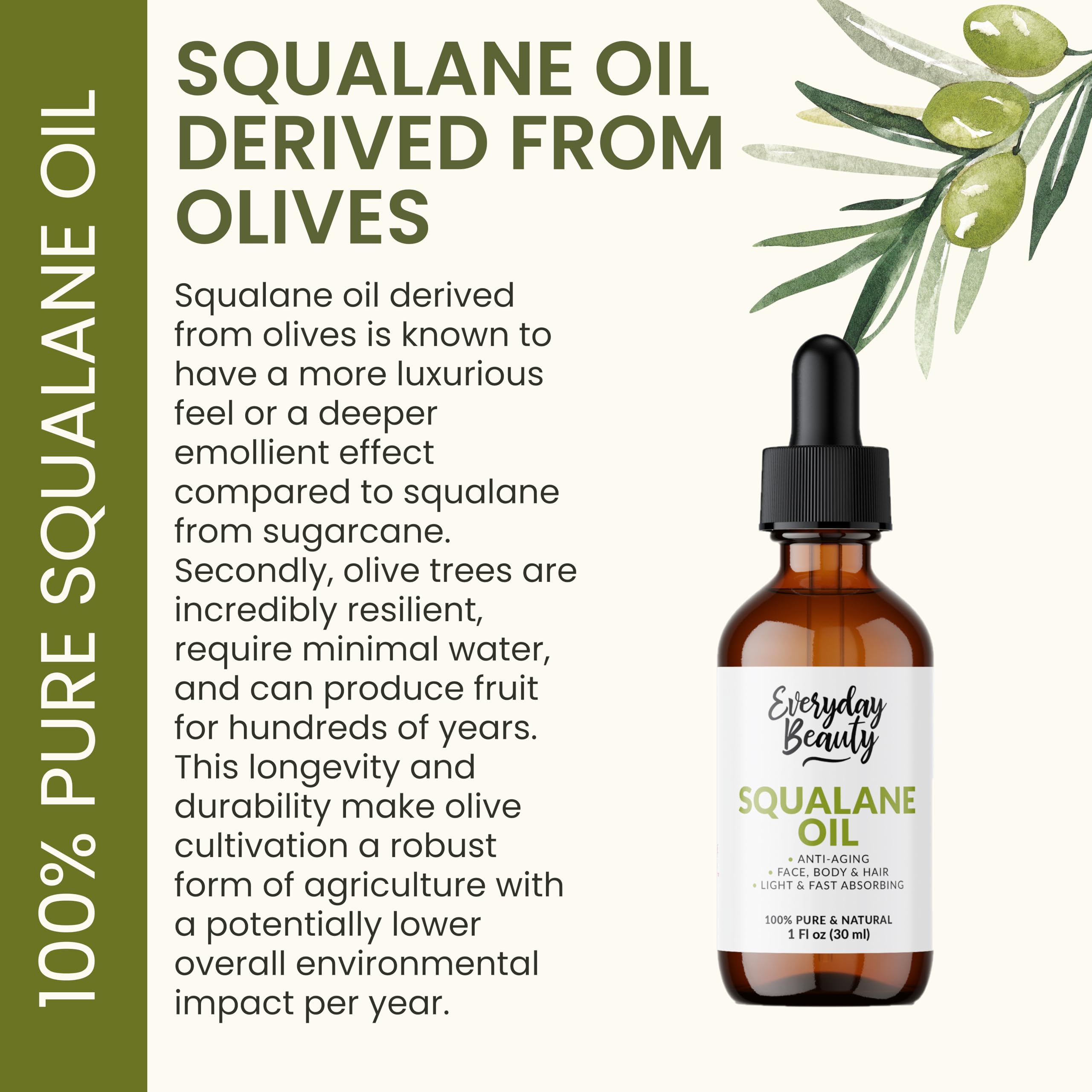 Squalane oil applied to hands for smooth hydration.