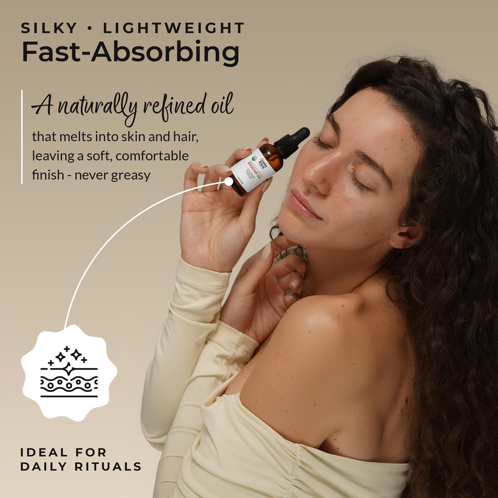 Everyday Beauty USDA certified organic rosehip oil, free from additives.