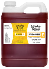 Everyday Beauty Vitamin E Oil in amber bottle for skin hydration.