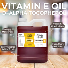 Everyday Beauty Vitamin E Oil pour view showing thick consistency.