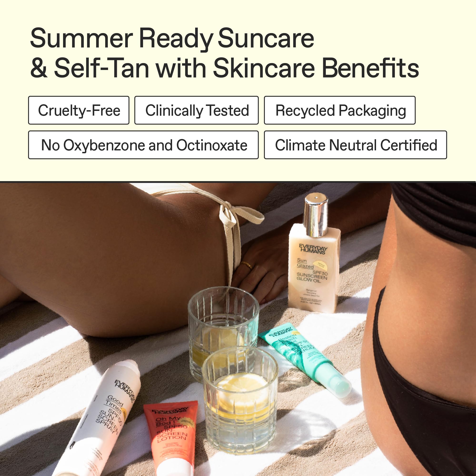 Two-pack Oh My Bod travel-size sunscreen ready for carry-on