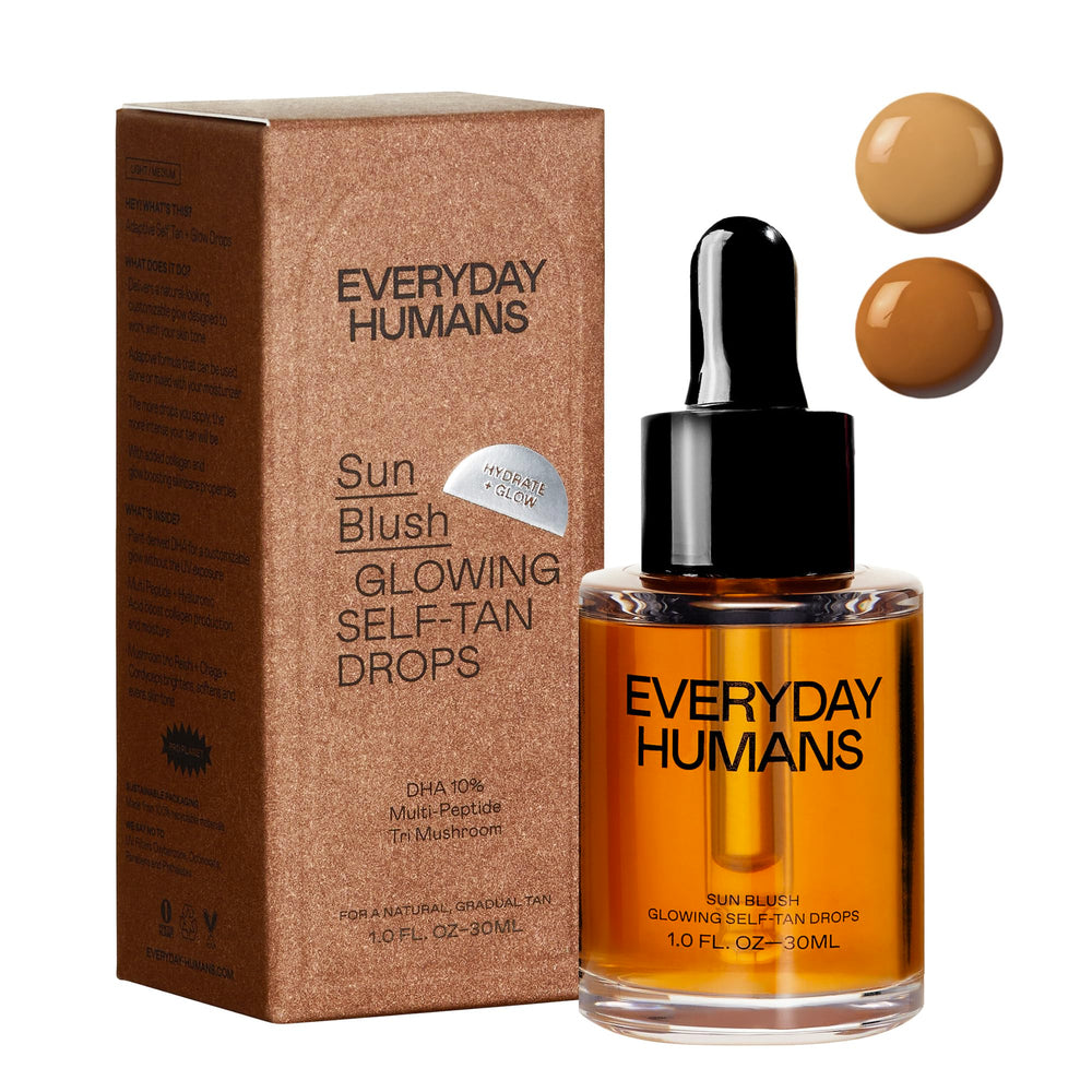 Everyday Humans Sun Blush bottle close-up for natural glow you customize