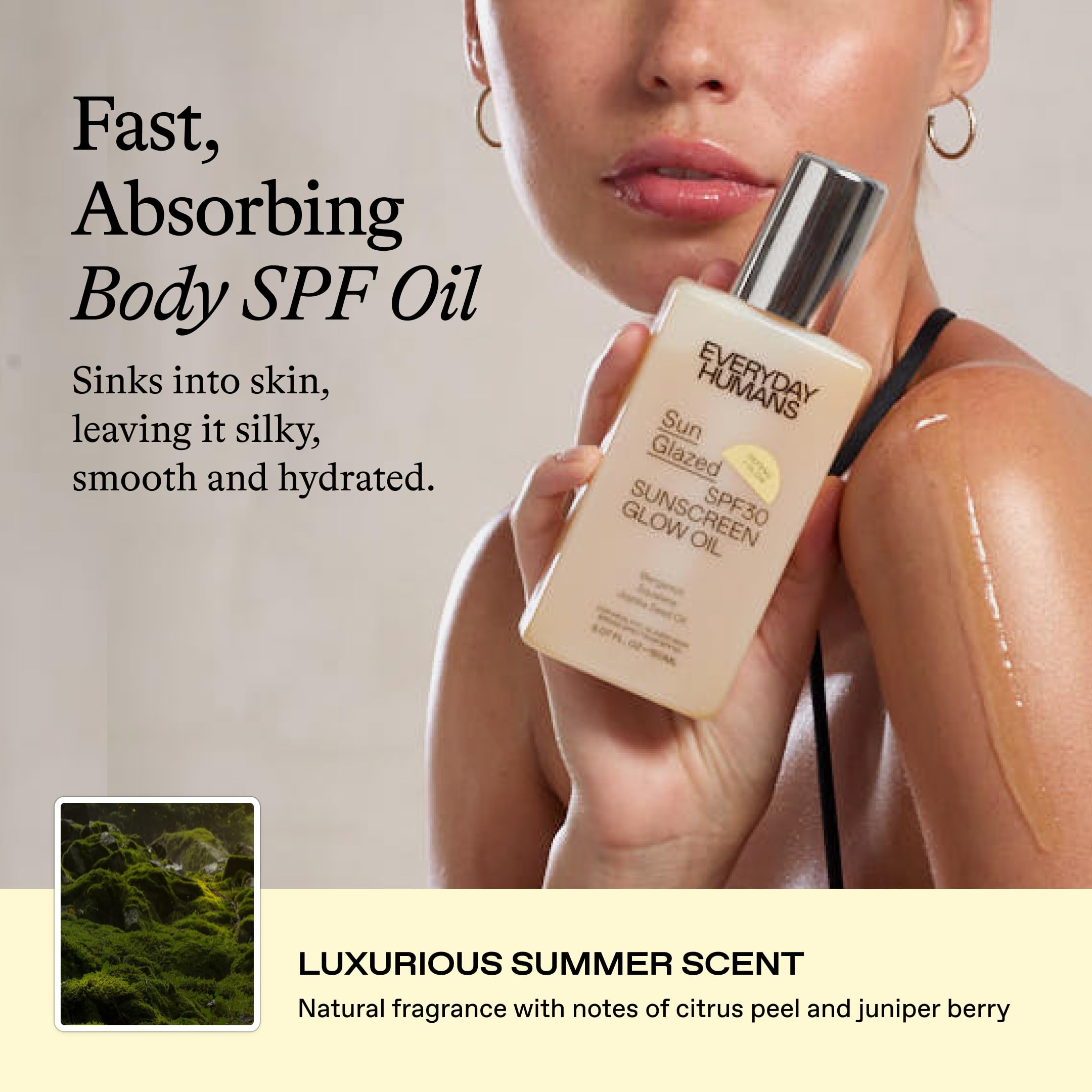 Everyday Humans Sun Glazed bergamot oil offers a fresh citrus scent.