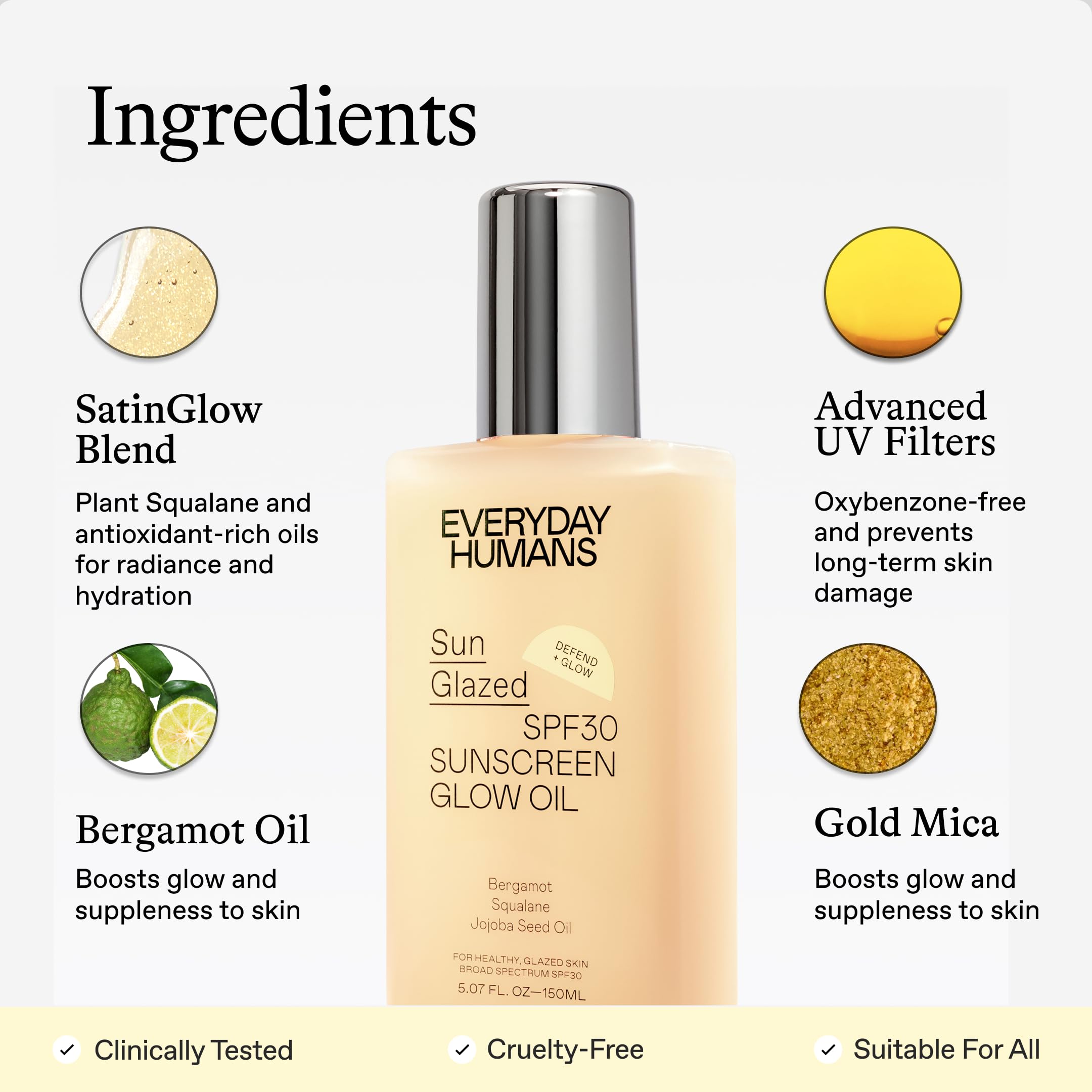Everyday Humans Sun Glazed SPF 30 protection for sunny outdoor days.