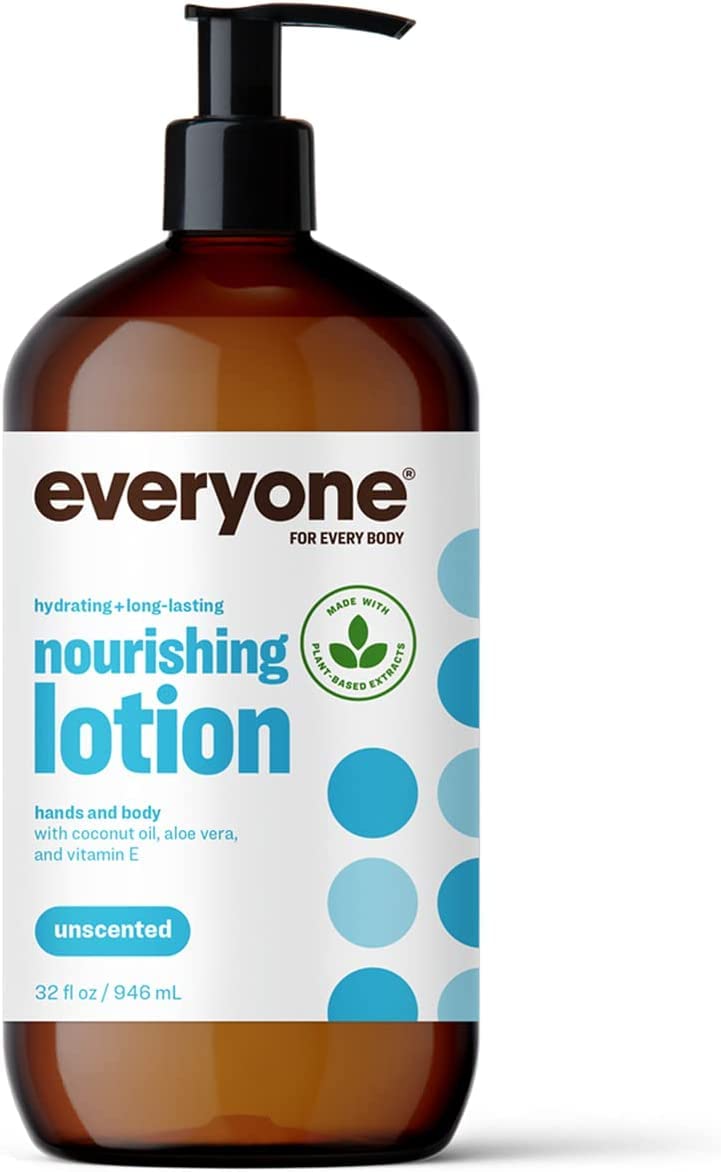 Everyone EO Unscented lotion bottle pair for family skincare and daily hydration