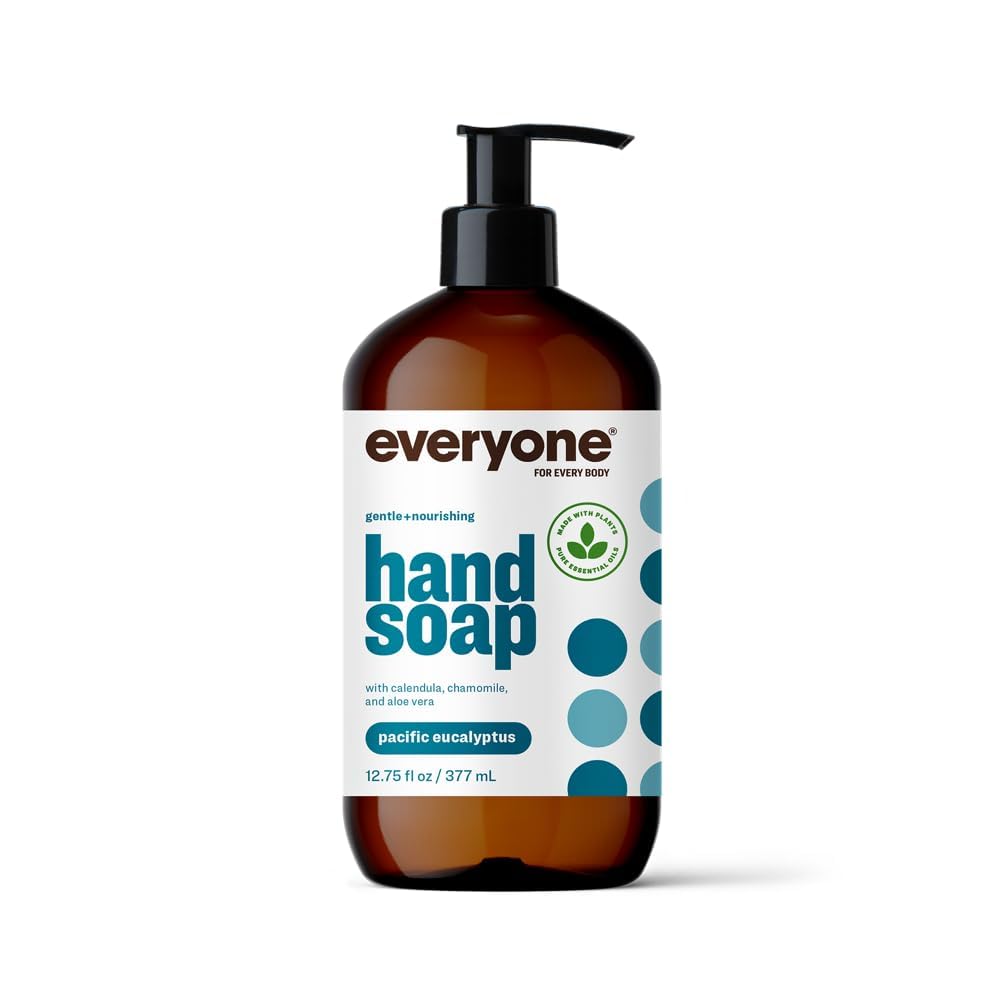 Everyone Liquid Hand Soap Pacific Eucalyptus bottle with plant-based cleansing tone
