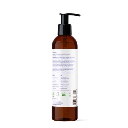 Everyone Nourishing Lavender and Aloe Lotion texture closeup shows creamy consistency