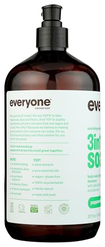 Everyone Tea Tree Peppermint Soap hands-foamy scene after a workout.
