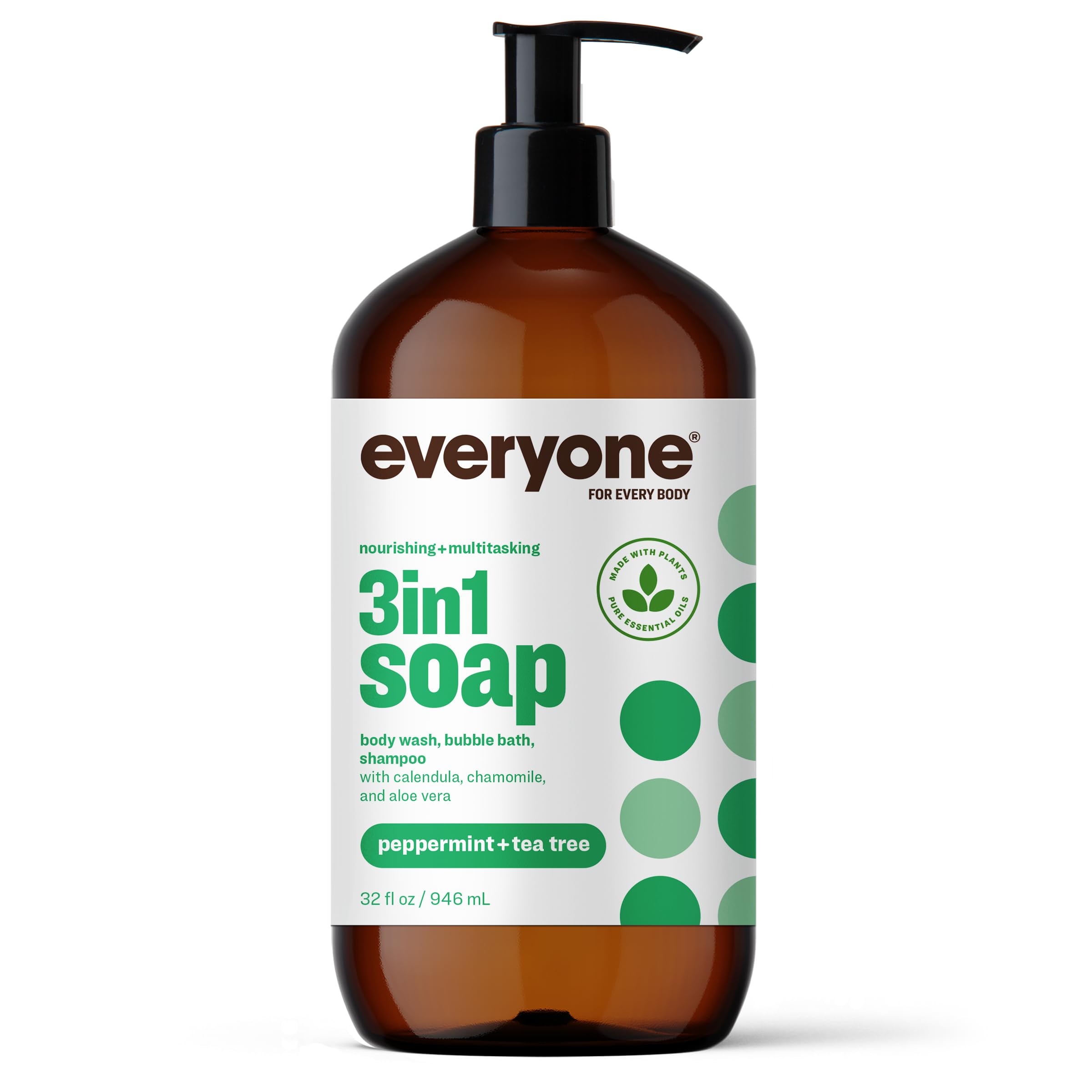 Everyone Tea Tree Peppermint Soap packaging shown for a fresh everyday clean.