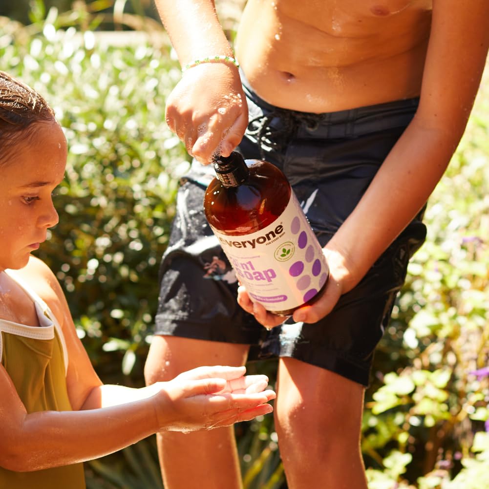 Everyone Vanilla and Lavender 3 In 1 Soap scent profile suggests calming aroma.