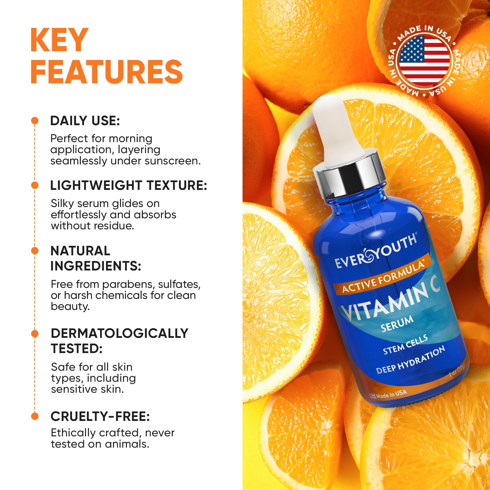 EVERYOUTH application on skin demonstrates even spreading and refreshing feel.
