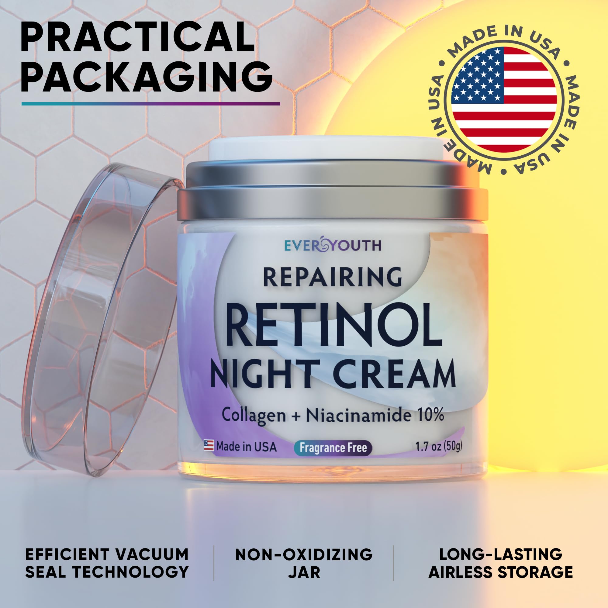 Everyouth Night Cream application on hand suggests easy nightly skincare routine