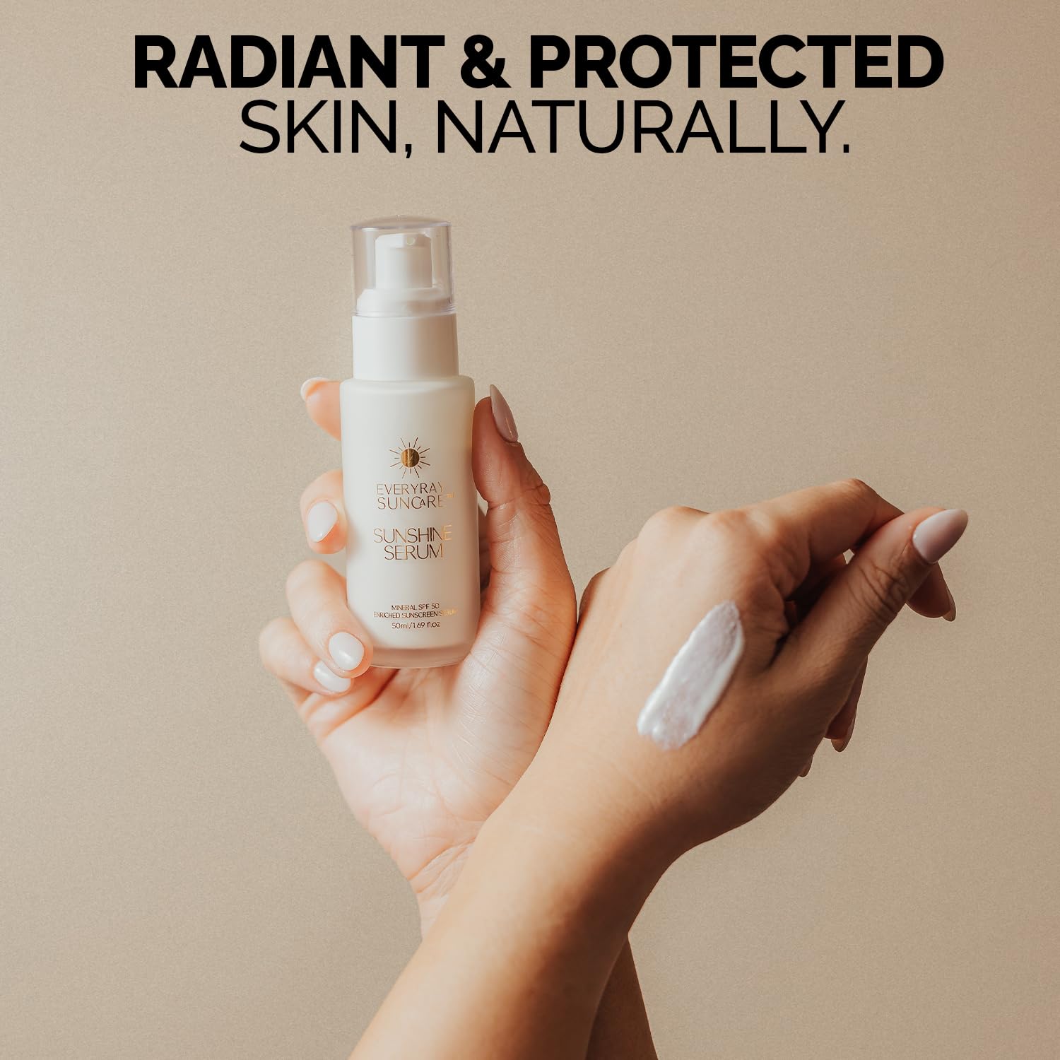 EveryRay Suncare Sunshine Serum fragrance-free formula for sensitive skin.