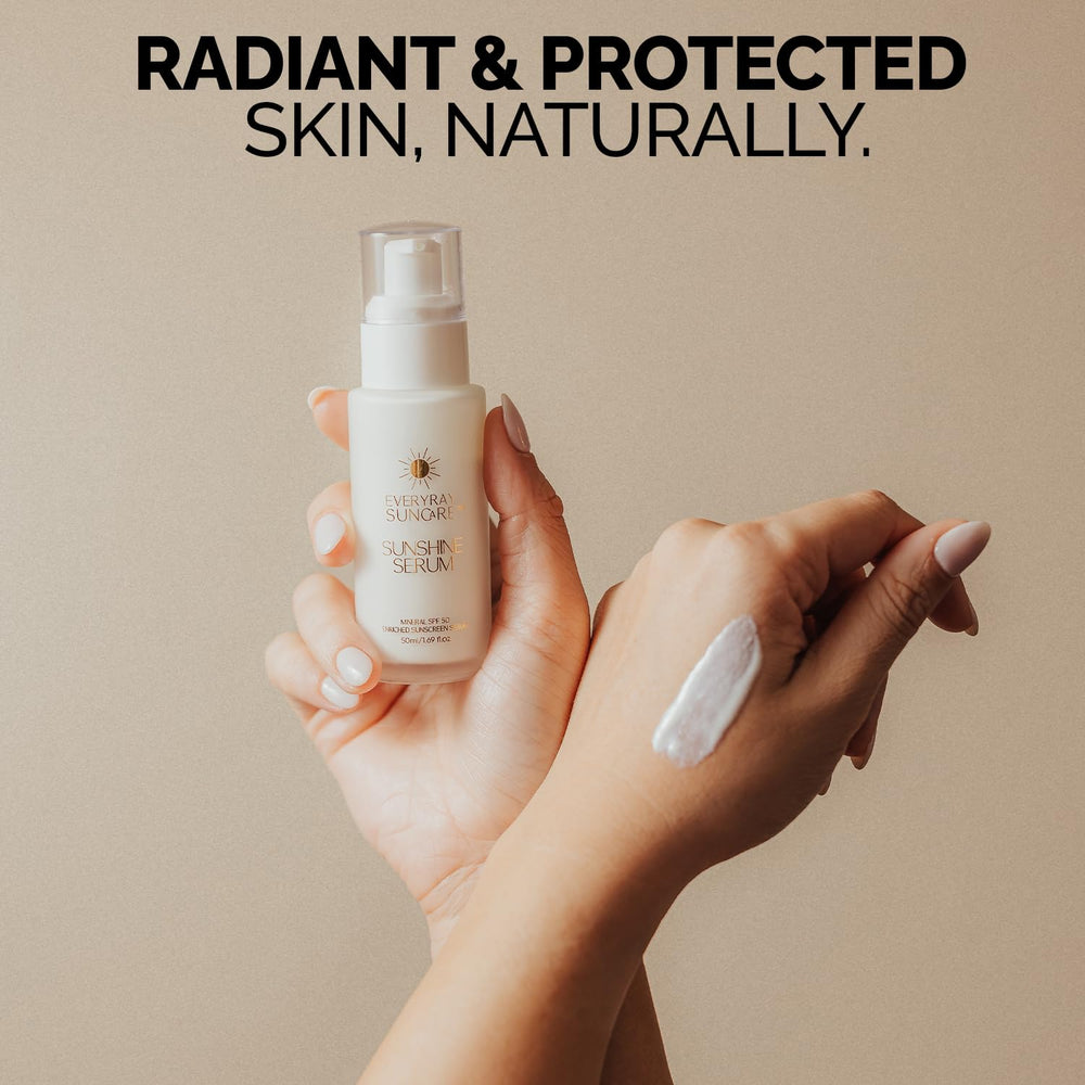 EveryRay Suncare Sunshine Serum fragrance-free formula for sensitive skin.
