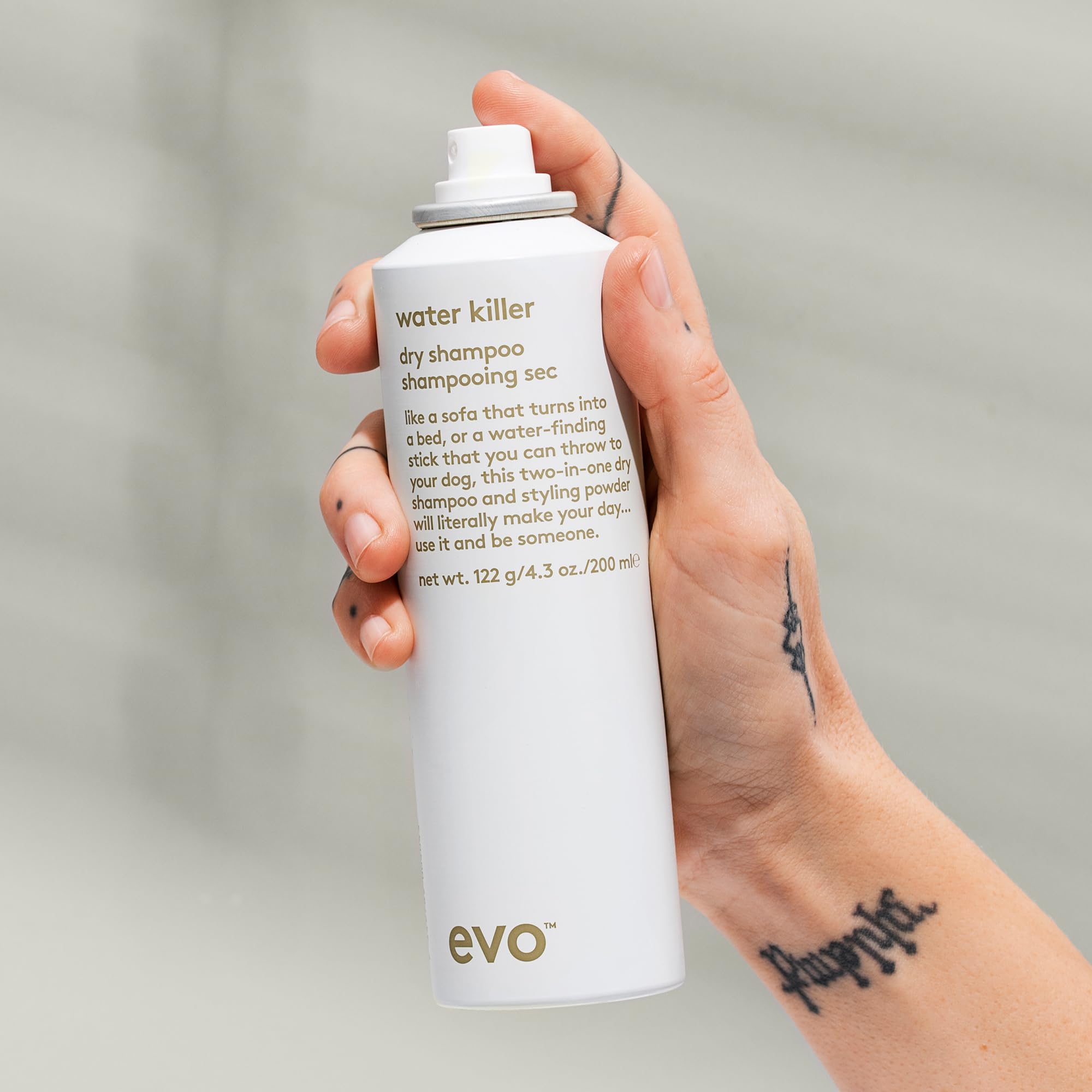 Brume rafraîchissante EVO Water Killer pour volume durable.