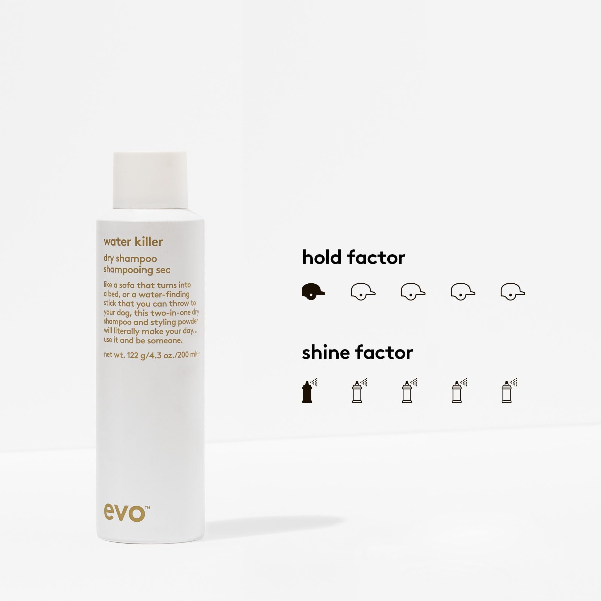 Texture légère sur cheveux après application EVO Water Killer.