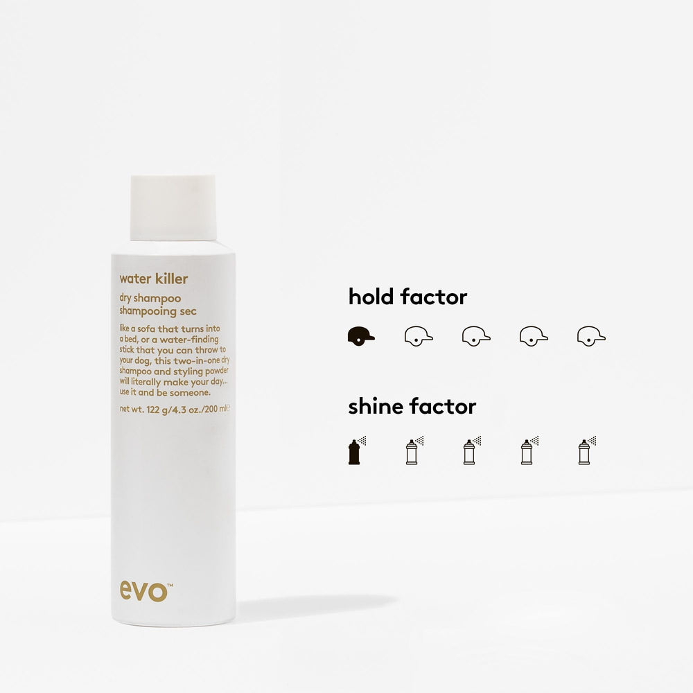 Texture légère sur cheveux après application EVO Water Killer.