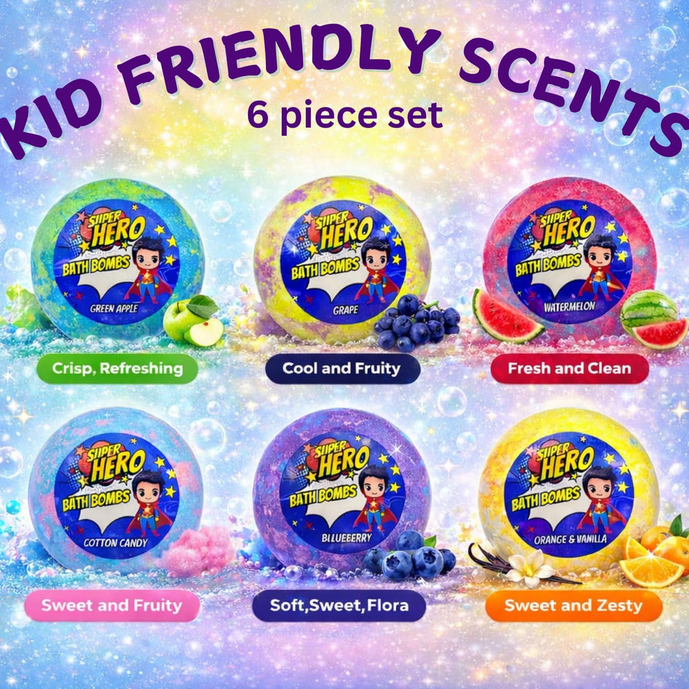 EvolutionUSA bath bombs with toy inside reveal a surprise as fizz swirls.