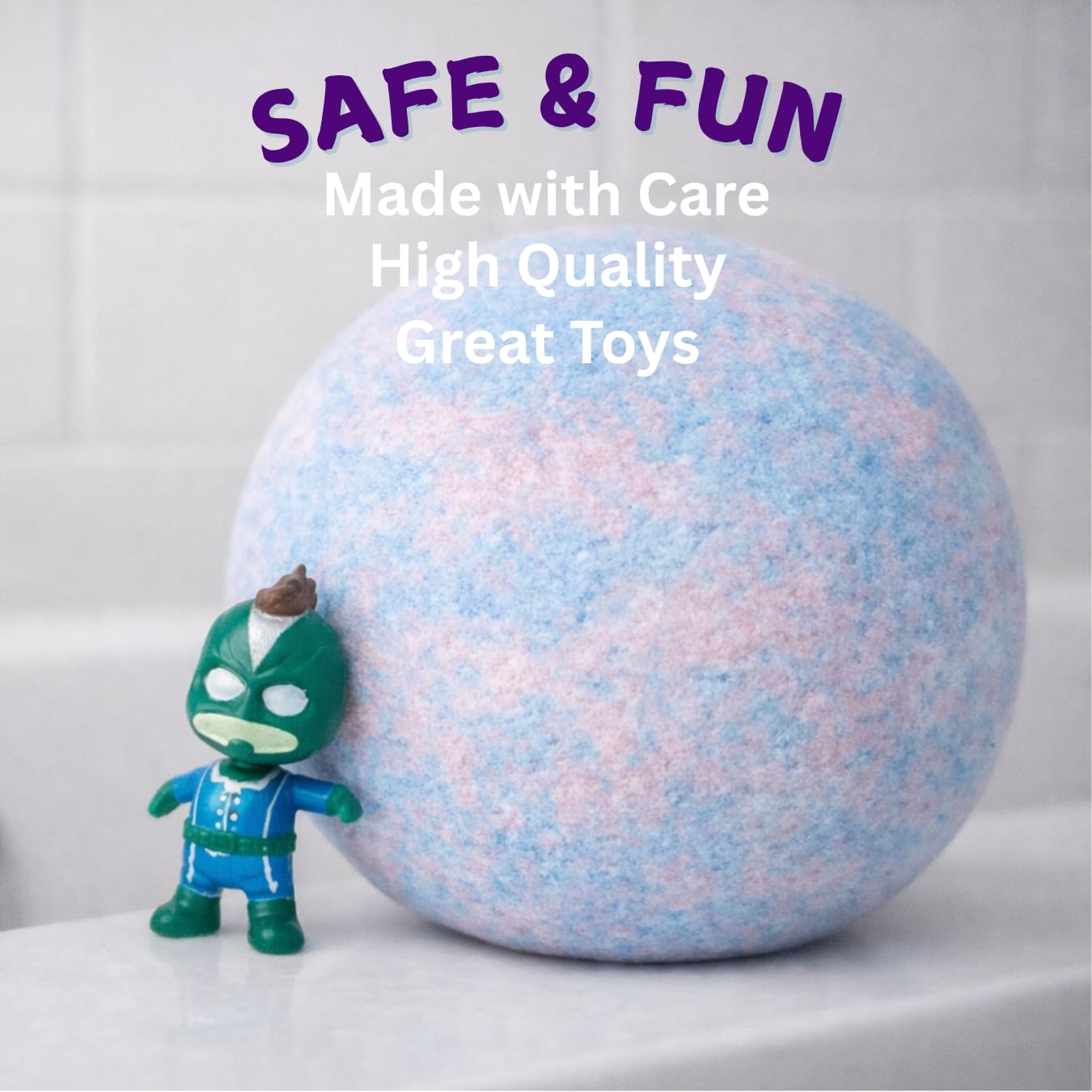 EvolutionUSA Green Apple Scent Bath Bomb delivers fresh, kid-friendly fragrance for bath time.