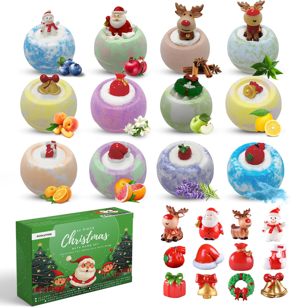 EvolutionUSA kids bath bombs suitable for boys and girls during holidays.