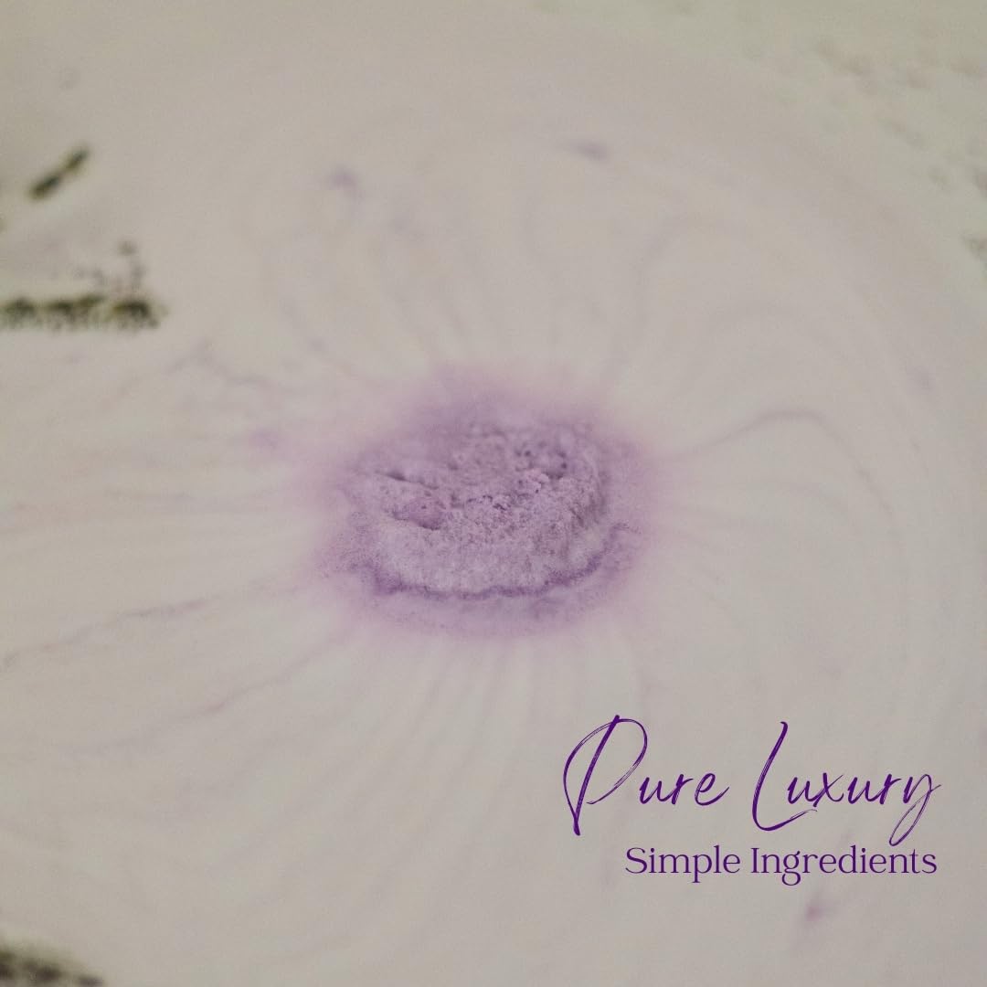 EvolutionUSA Lavender Dreams Bath Bombs lavender petals detail for soothing experience.