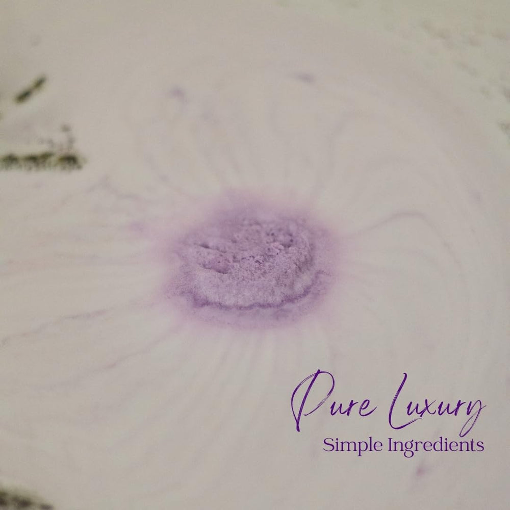 EvolutionUSA Lavender Dreams Bath Bombs lavender petals detail for soothing experience.