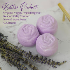 EvolutionUSA Lavender Dreams Bath Bombs soft lavender hue glows in bath.