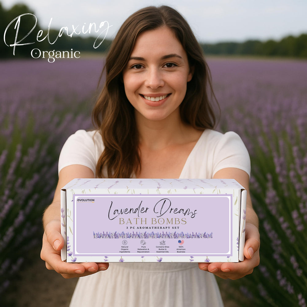 Closeup of EvolutionUSA Lavender Dreams bombs showing lavender hue and fizz.