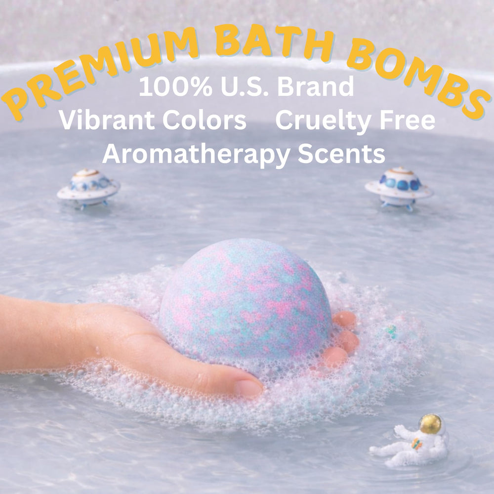 EvolutionUSA Space Bath Bombs cosmic sparkle delivers color and scent