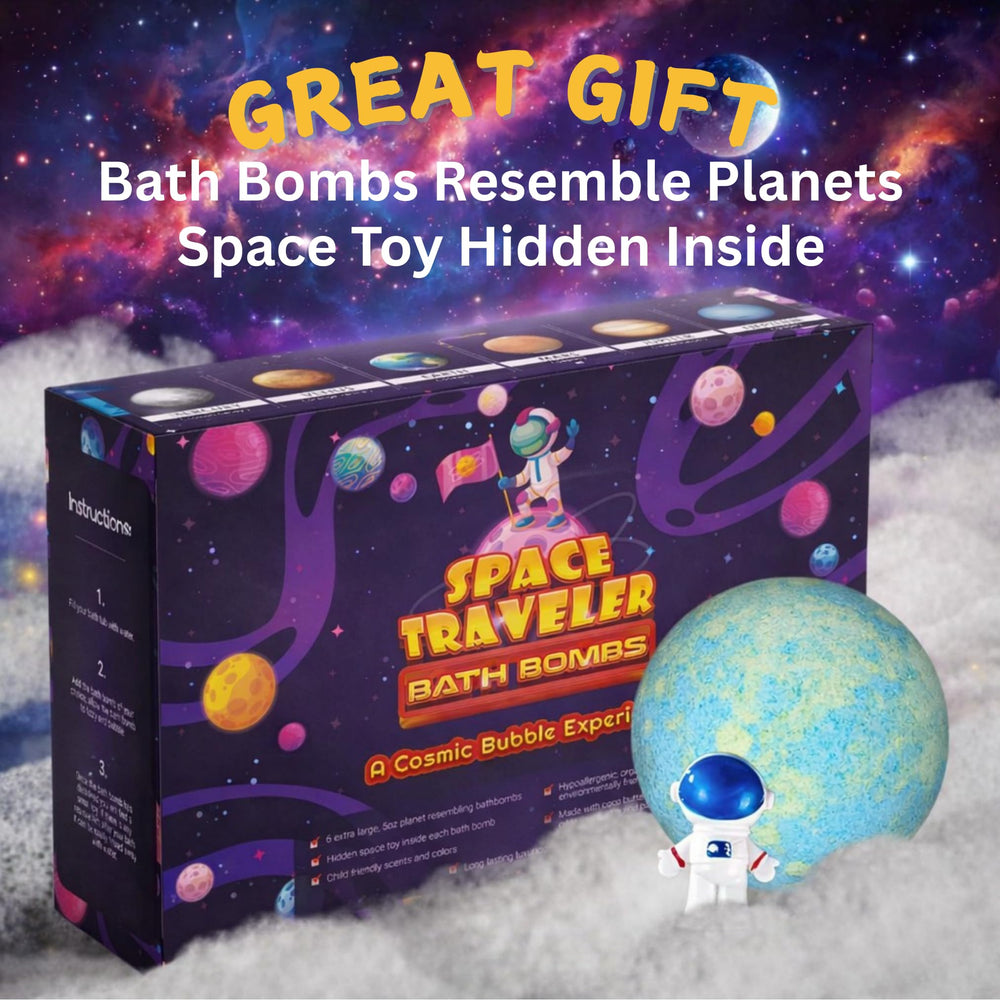 EvolutionUSA Space Bath Bombs multicolor bubbles creates vibrant bath experience