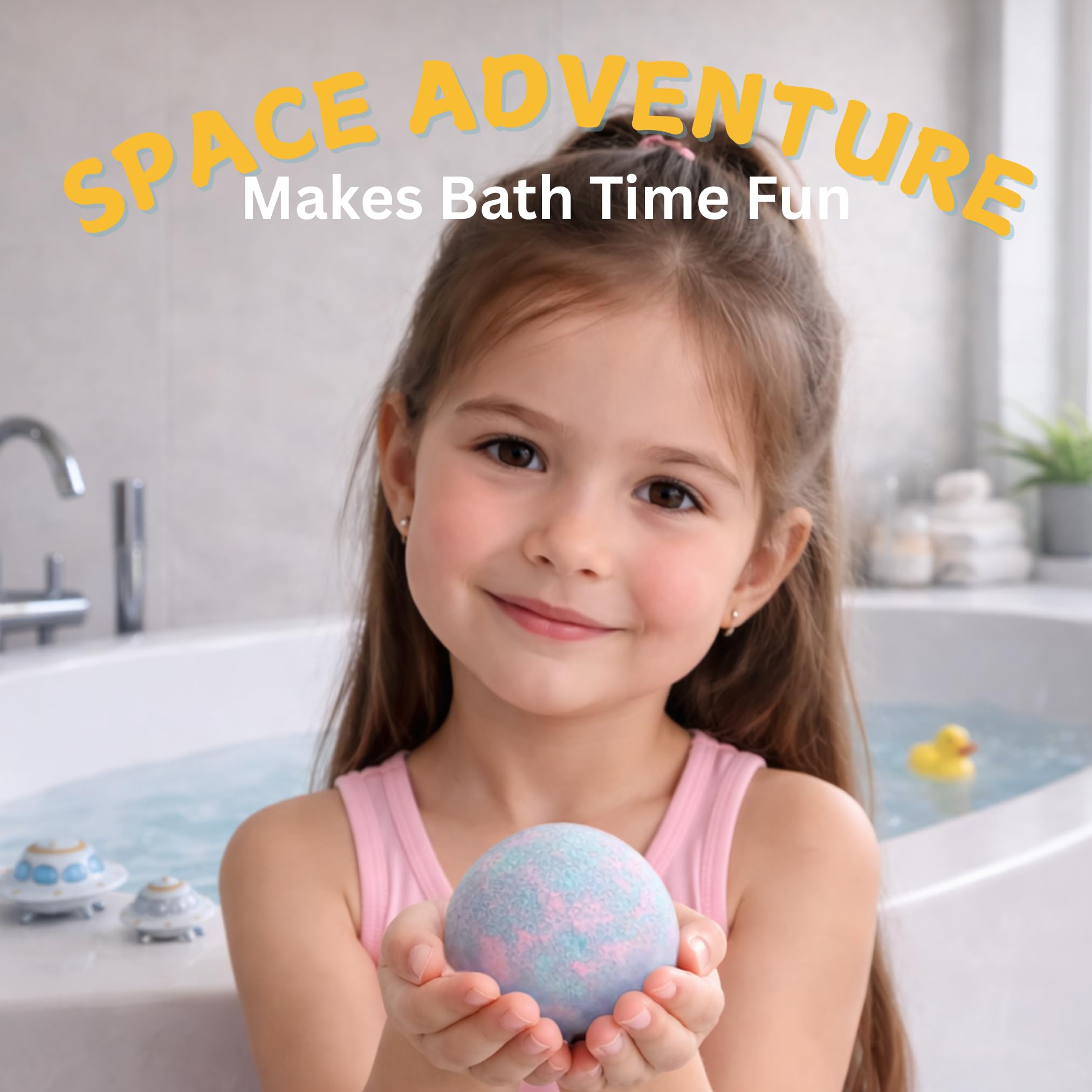 EvolutionUSA Space Bath Bombs packaging box presents gift ready set