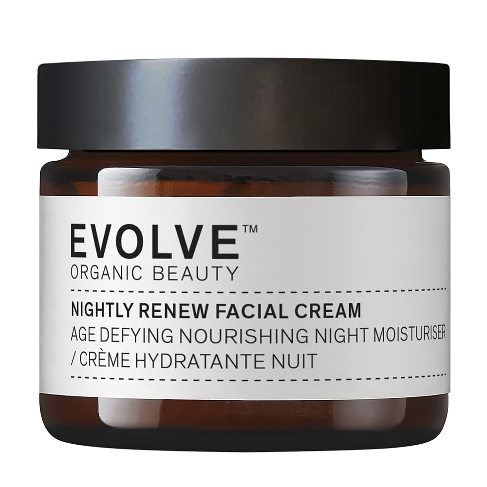 Evolve Nightly Renew texture swatch illustrates smoothing and plumping potential