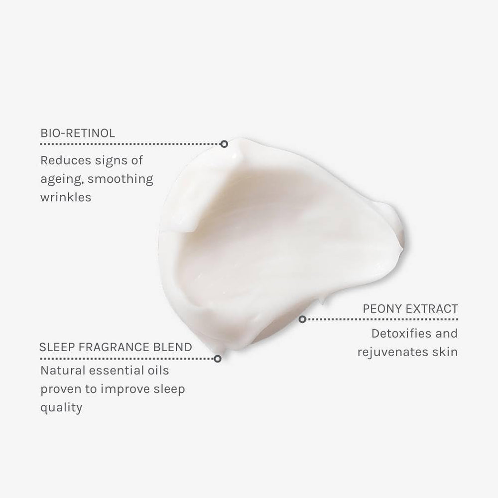 Evolve Nightly Renew image of night routine promotes restful skincare ritual