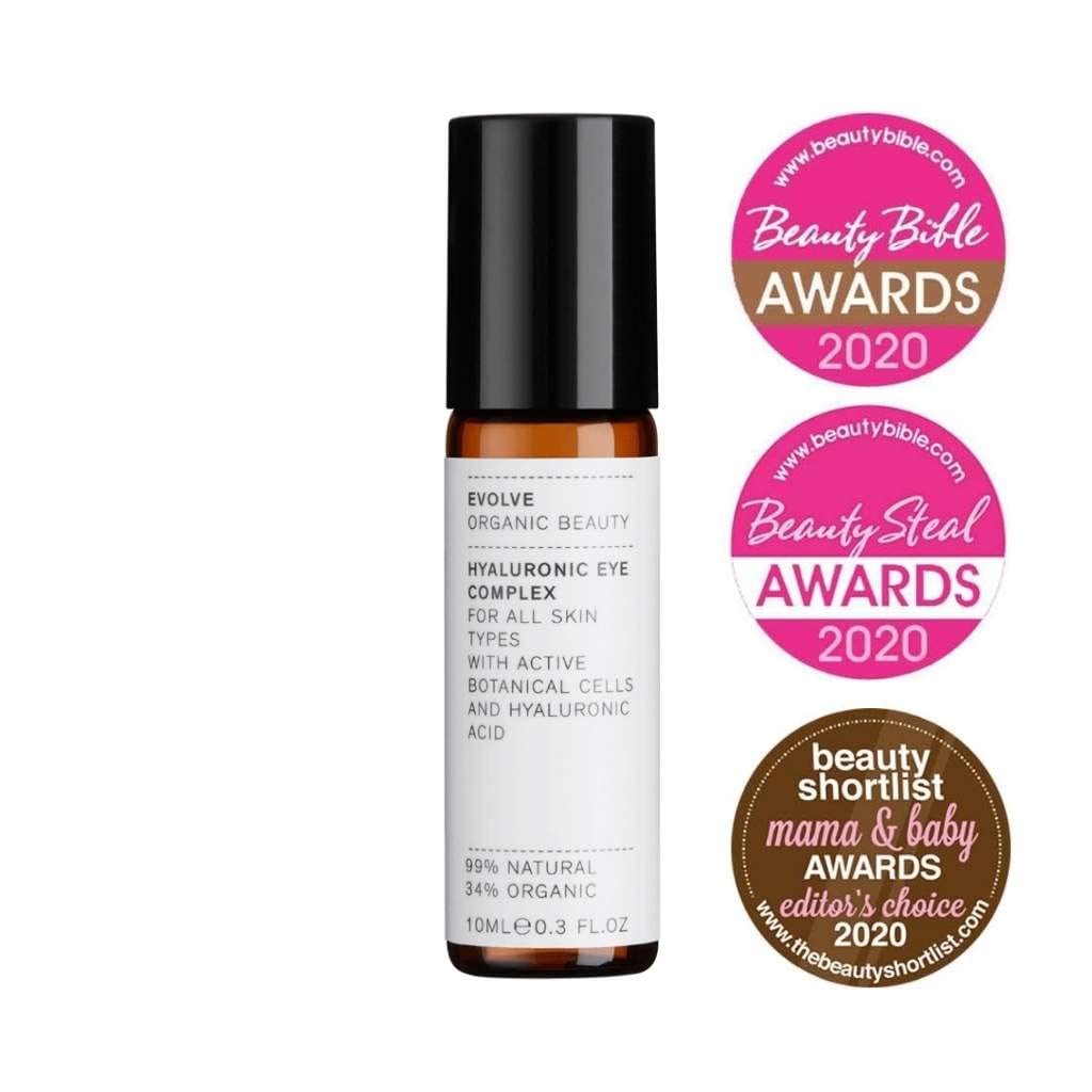 Applying Evolve eye complex with gentle patting for quick absorption around the eye area.