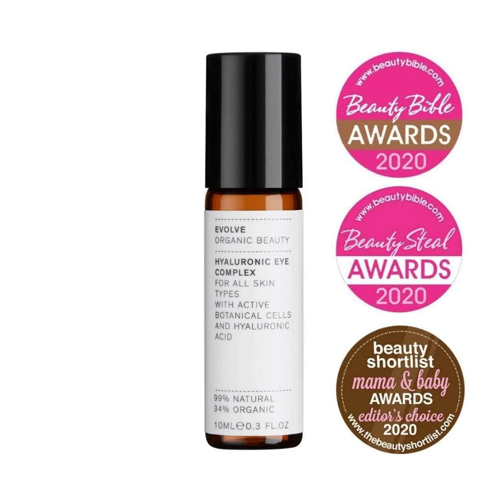 Applying Evolve eye complex with gentle patting for quick absorption around the eye area.