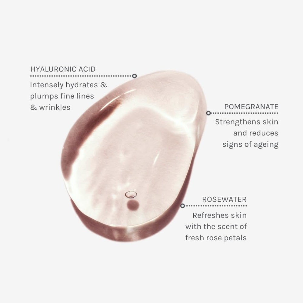 Evolve Organic Beauty pomegranate extract highlights surface refreshment