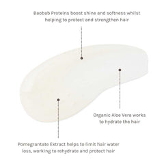 Evolve Superfood Shine conditioner with baobab proteins reduces frizz.