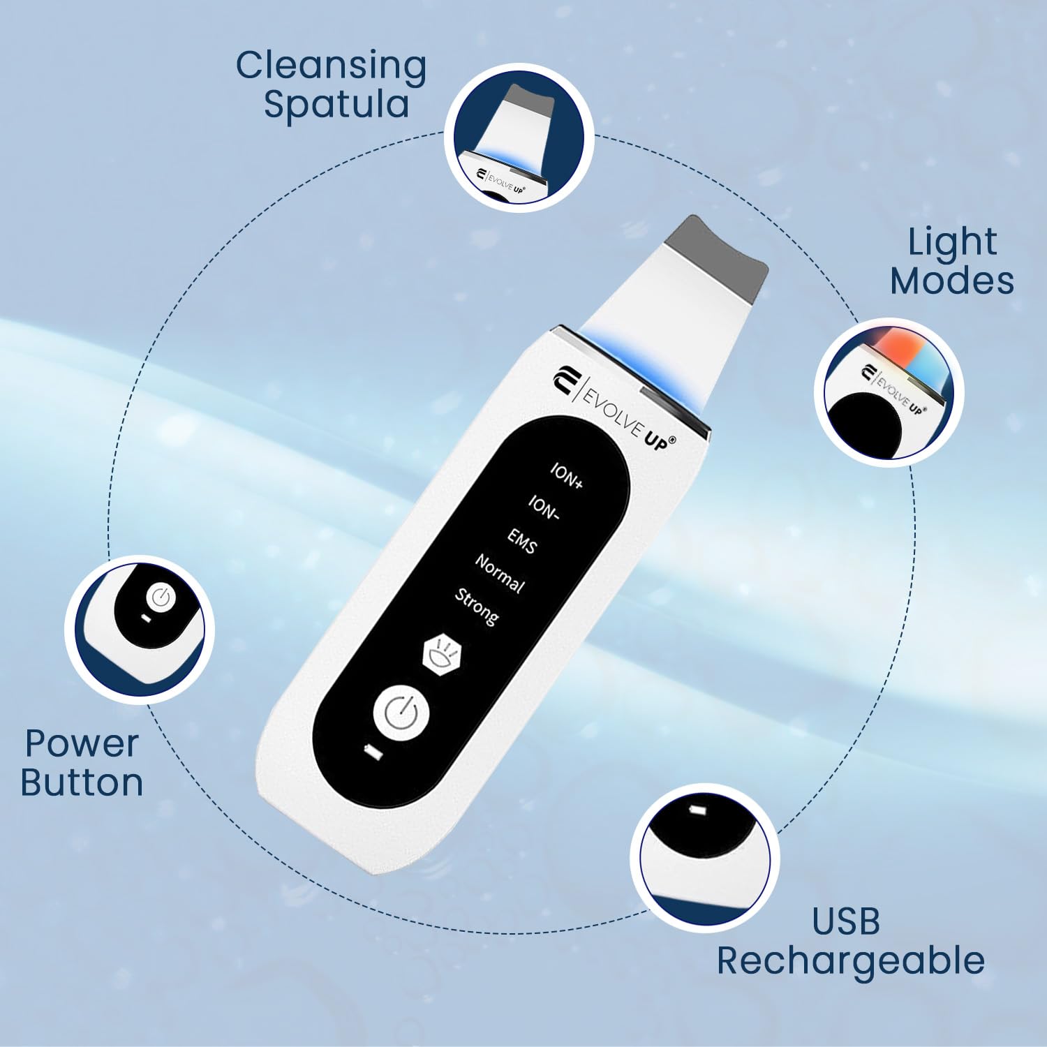 EVOLVE UP blackhead remover shows a smoother, brighter-looking complexion