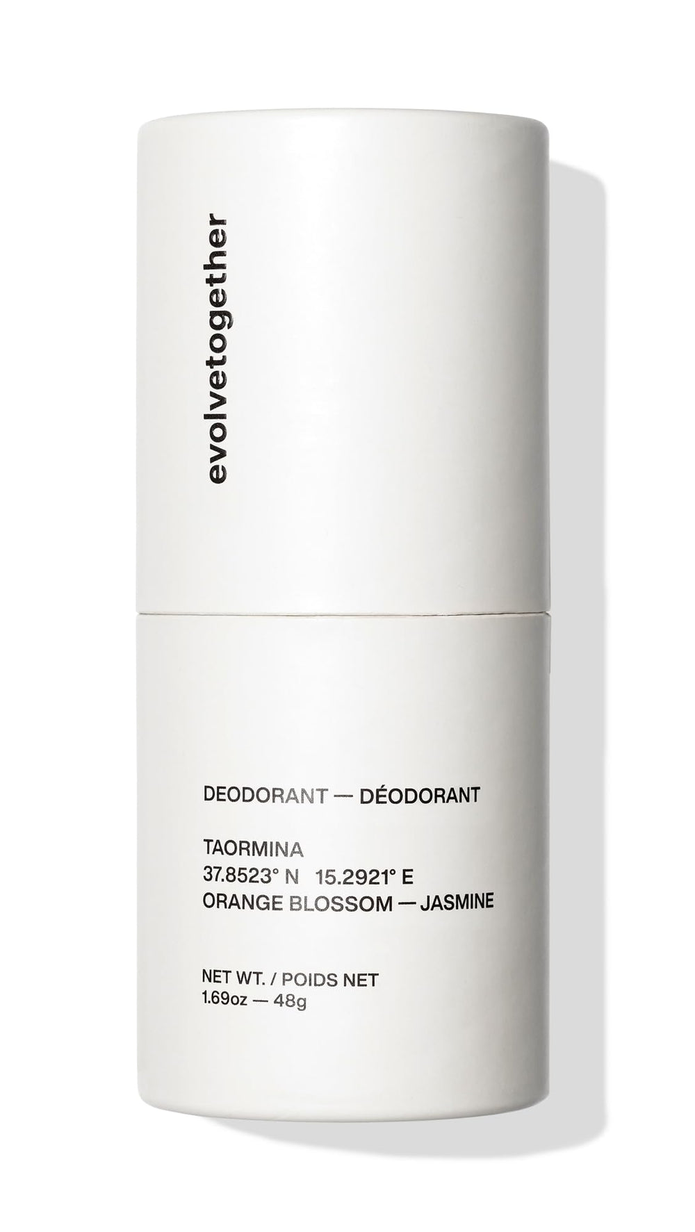 evolvetogether orange blossom jasmine deodorant stick for all-day freshness with no white marks