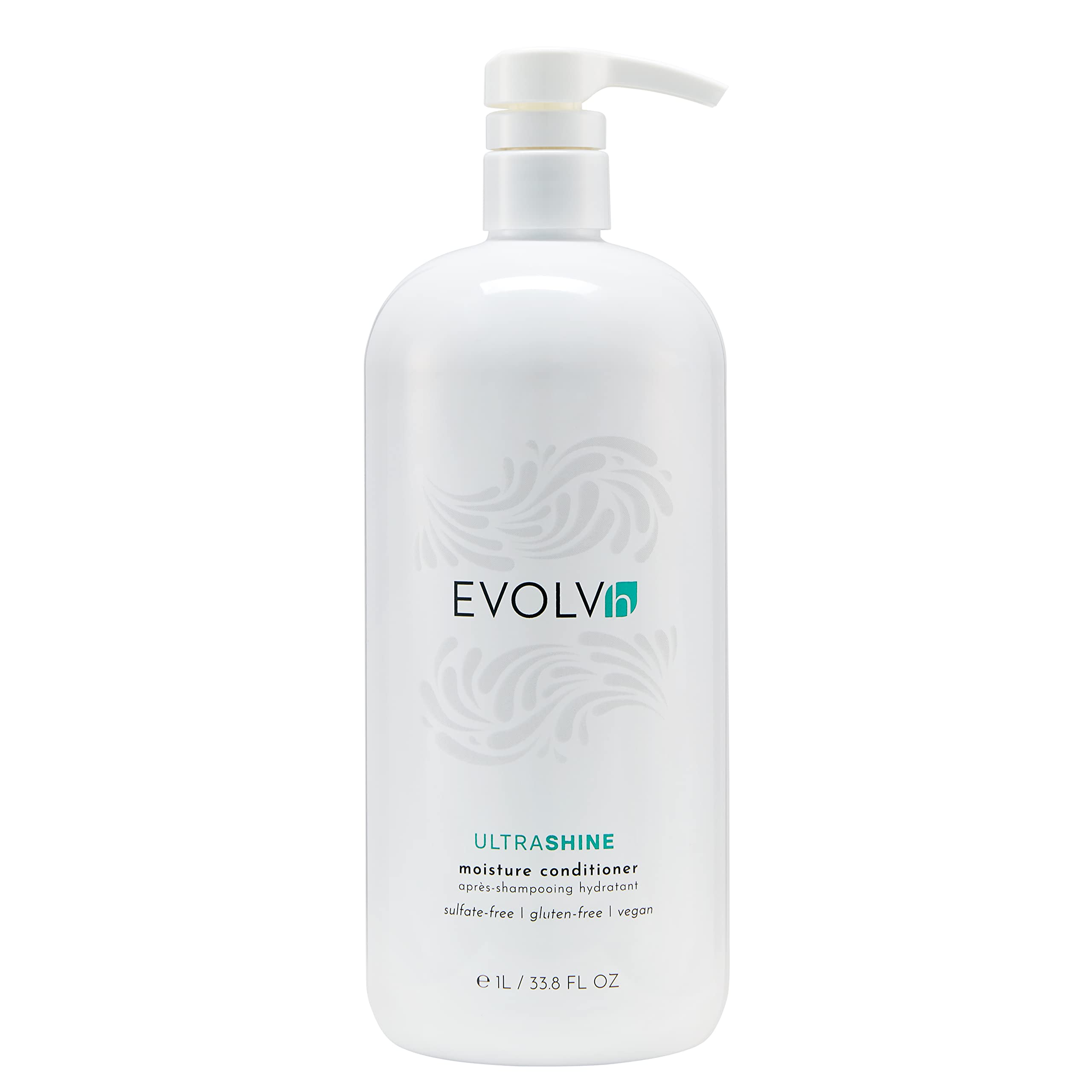 EVOLVh UltraShine Moisture Conditioner bottle with vegan clean formula for radiant shine
