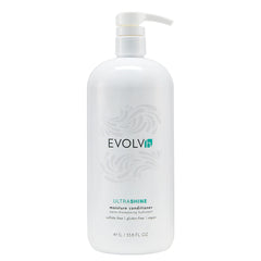 EVOLVh UltraShine Moisture Conditioner bottle with vegan clean formula for radiant shine