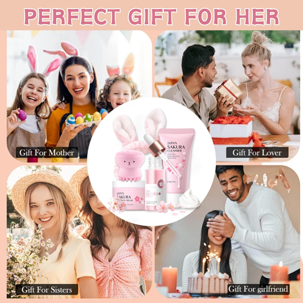 Evolvique Sakura gift set packaging makes a thoughtful skincare gift.