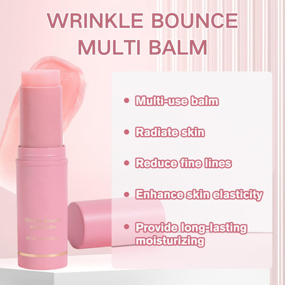 Evolvique Wrinkle Bounce texture-application shows creamy balm gliding on skin.