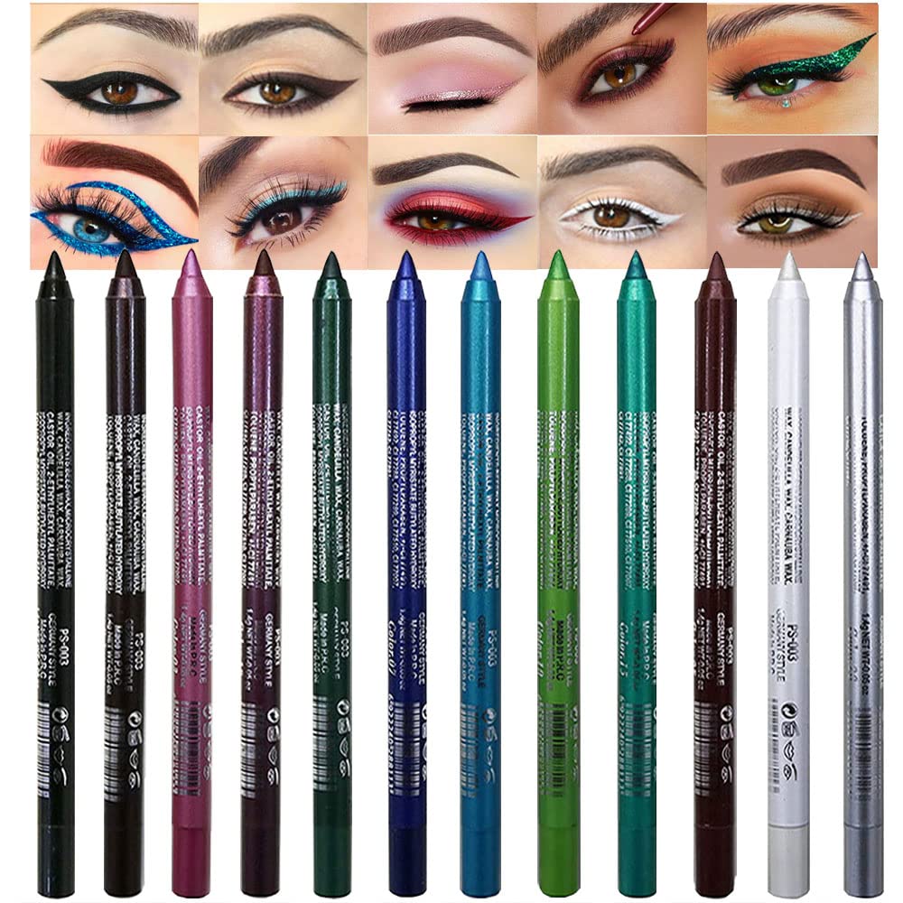 evpct 12 colors eyeliner set packaging showing variety for versatile daily looks