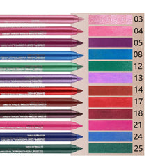 evpct 12 colors eyeliner set red delivers bold definition and waterproof formula.