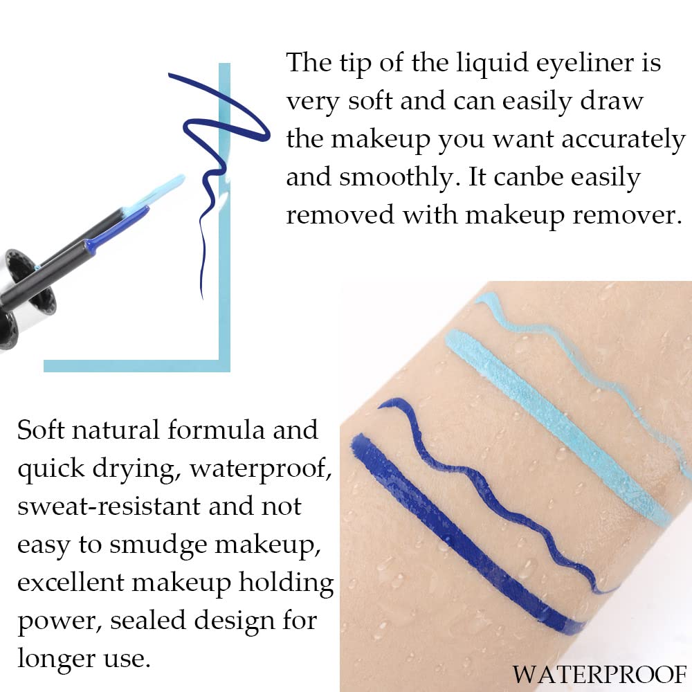 evpct 14-color liquid eyeliner pack offering bold options for creative makeup