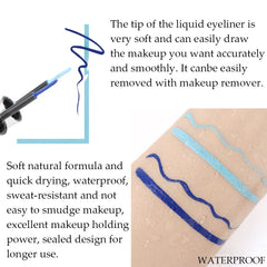 evpct 14-color liquid eyeliner pack offering bold options for creative makeup