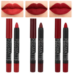 evpct 3Pcs dark red lip liner set packaging for gifting and daily wear